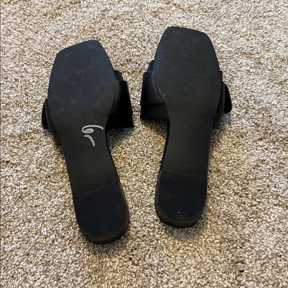 Joie Black Sandals with Tortoise Accent - Picture 2 of 2